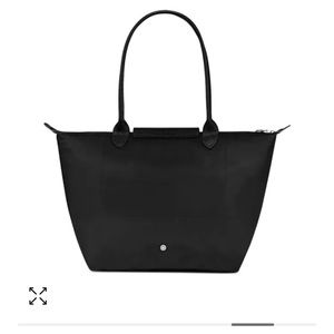 All black Longchamp bag